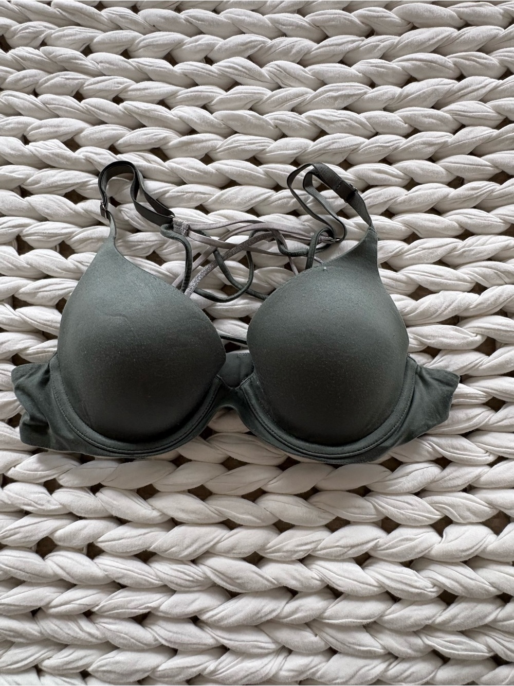 aerie Strappy Push-Up Bra in Olive